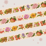 A washi tape inspired by my love for autumn! Each plant depicted in this roll of washi tape is an autumnal forage find. Use it as a strip of tape or cut the plants out to use as tiny stickers! Each roll of washi tape is 15mm (approximately 0.59 inches) wide and 10 meters (approximately 10.9 yards) long.