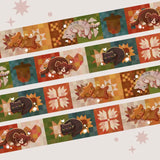 A washi tape inspired by naps on some cozy quilts! Each roll of washi tape is 15mm (approximately 0.59 inches) wide and 10 meters (approximately 10.9 yards) long.

Washi tapes have a small labeling sticker with branding and design, but without extra packaging.