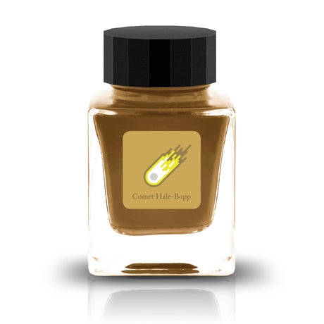 Comet Hale-Bopp&nbsp;Ink

The HASE Collection is in collaboration with HASE Glass Works (A Japan based glass studio) and is full of shimmering inks designed specifically for glass pens. These inks are named after iconic comets due to their metallic nature.&nbsp;

RGB: 199, 166, 85

Dark Yellow
30ml

Silver Metal
Glass Pen Only