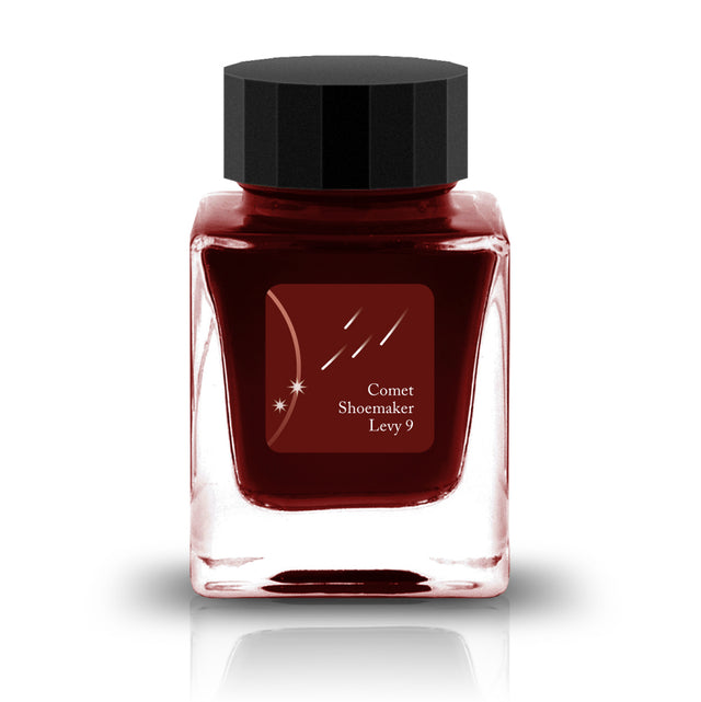 Comet Shoemaker-Levy 9&nbsp;Ink

The HASE Collection is in collaboration with HASE Glass Works (A Japan based glass studio) and is full of shimmering inks designed specifically for glass pens. These inks are named after iconic comets due to their metallic nature.&nbsp;

RGB: 96, 16, 12

Red
30ml

Grey Gold Metal
Glass Pen Only
