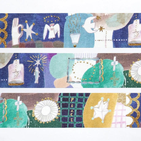 Cozyca Products - CHIHIRO SONODA Washi Tape - INORI to HIKARI

Washi tape&nbsp;by artist CHIHIRO SONODA, who is also known for embroidered works such as brooches and earrings.&nbsp;A beautiful design with various prayers and wishes.&nbsp;The occasional shiny gold foil stamping is an accent.

20mm wide x 5m long
