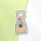 Last Chance! Cactus Alpaca Vinyl Sticker