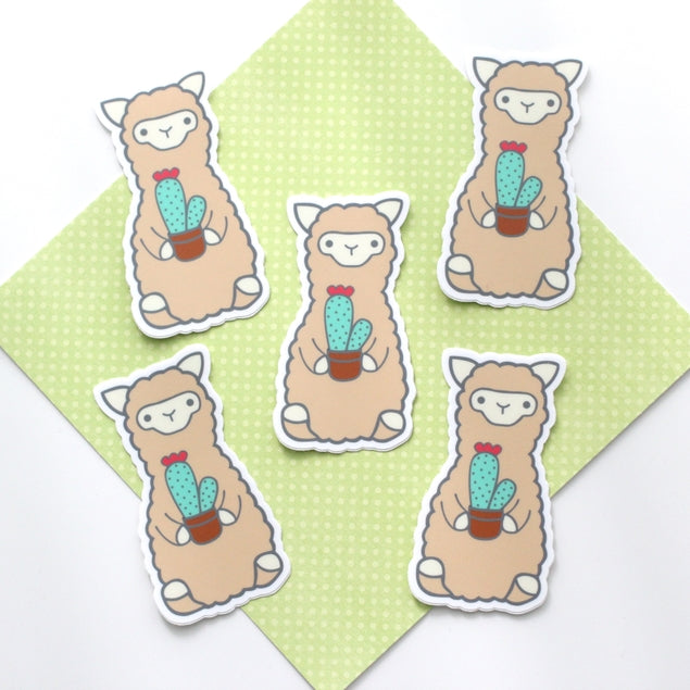 Last Chance! Cactus Alpaca Vinyl Sticker