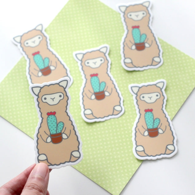 Last Chance! Cactus Alpaca Vinyl Sticker
