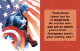 Captain America has been a pillar of truth, justice, and freedom since he made his very first comic appearance in 1941. Leading by example and always fighting for what is right, it’s no wonder how this Manhattan-born super solider became the inspirational legend he is today. Now, fans can carry the best pearls of wisdom from the first avenger with them in this comprehensive, pocket-sized collection! 

Take Captain America’s wisdom with you wherever you go: With its 1.34” x 1.73” size, this tiny book fits in