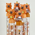 These cute capybara gel pens are perfect for planning, for work, home, desk or for school. They will be a beautiful addition to your pen collection!


• 0.5mm Gel Ink
• Black Ink
• Writes very smoothly
• Measures approx. 6" - 7"
• Includes 1 pen, we will send one random color/design