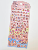 Capybara Leisure Spa Puffy Stickers