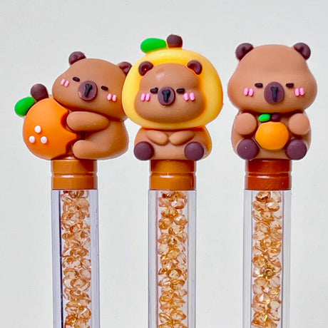 Gel-based ink, combining the permanence of oil-based ballpoint ink and the smooth glide of water-based ink, in which pigment is suspended in a water-based gel. Gel ink is thick and opaque, it shows up more clearly on dark or slick surfaces than the typical inks used in ballpoint or felt tip pens.

Gel pens can be used for varies types of writing and illustration.&nbsp; Fine-tip gel pens let you fit more writing onto every page and card. They make your handwriting neater by creating sharper, more consistent 