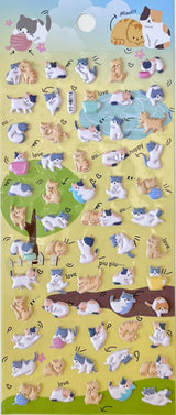 Cat Tiny Puffy Stickers 2