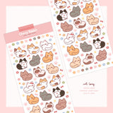 Cherry Rabbit - Cat Loaf Sticker Sheet