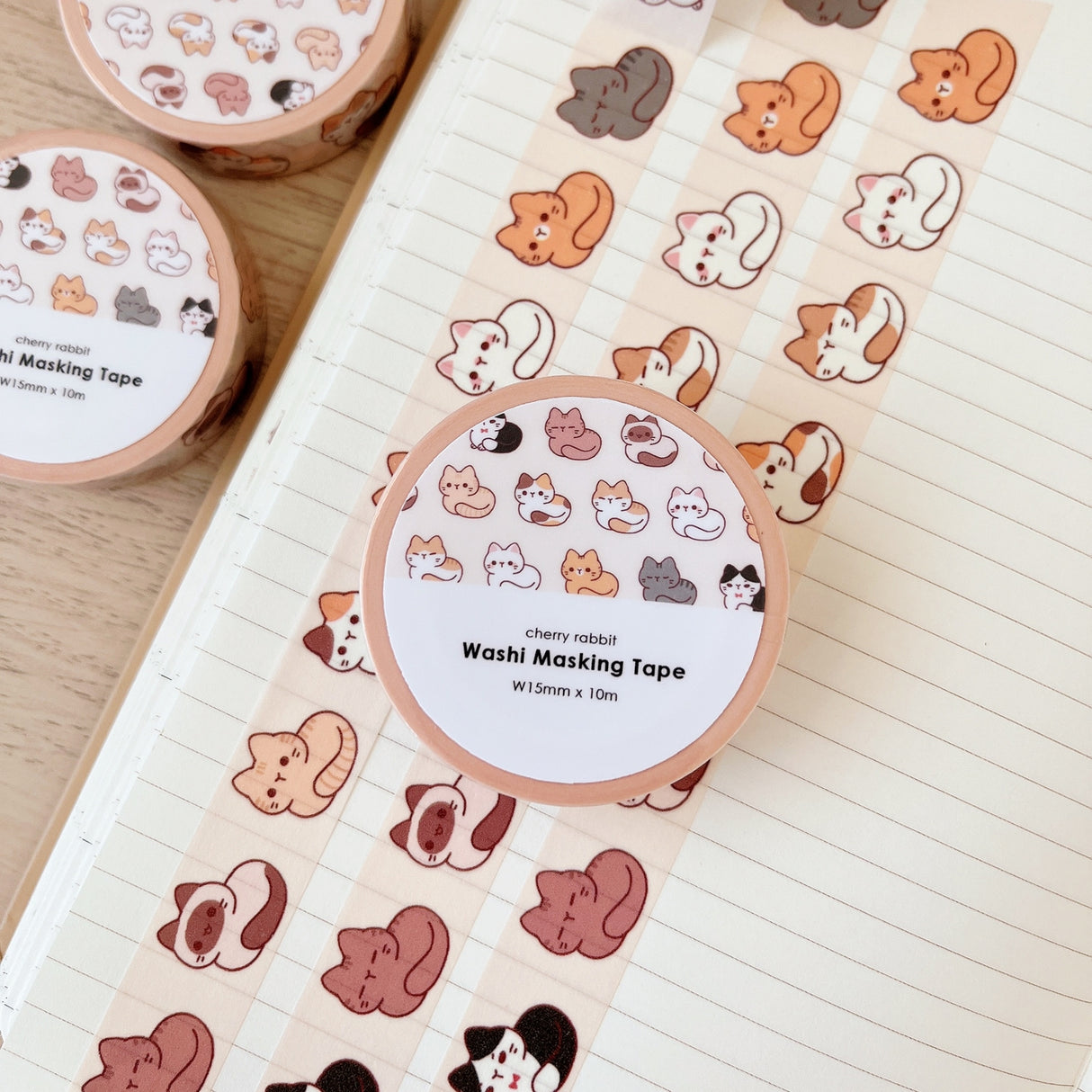 Cherry Rabbit - Cat Loafs Washi Tape