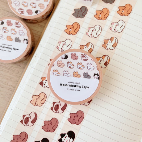 Cherry Rabbit - Cat Loafs Washi Tape