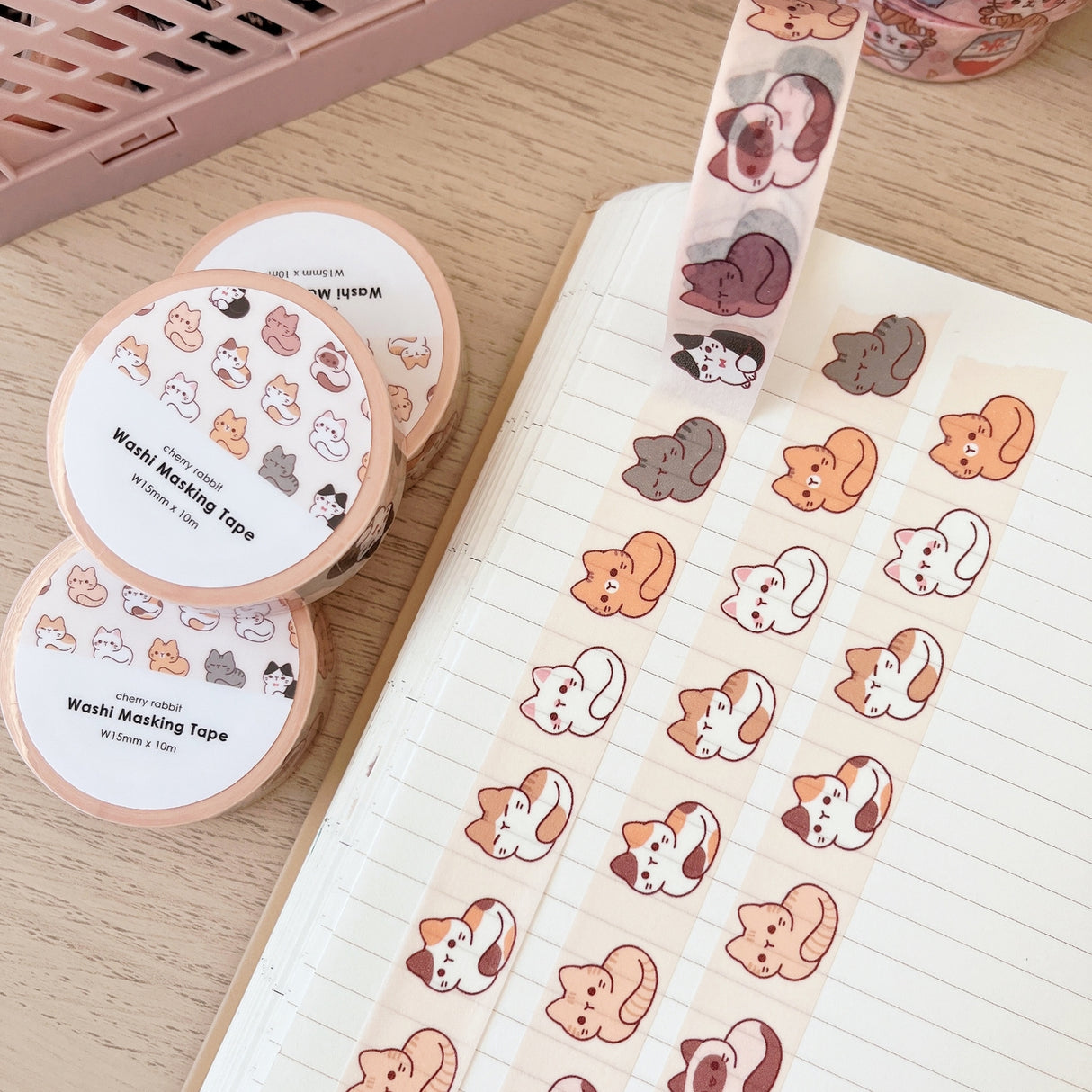 Cherry Rabbit - Cat Loafs Washi Tape