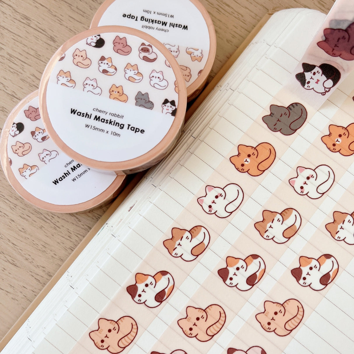 Cherry Rabbit - Cat Loafs Washi Tape
