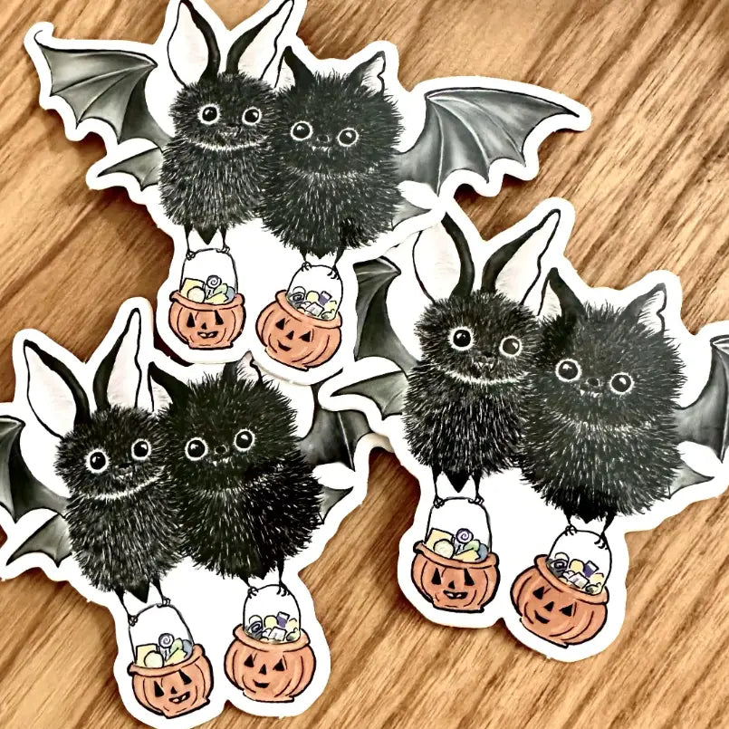 Best Fanged Friends (BFFS), Chester and Cecil are ready for trick-or-treating in this spookily sweet sticker!

Includes 1 vinyl sticker
Dimensions: 3.75in x 2.5in
Dishwasher Safe and Water resistant
Perfect for water bottles, laptops, folders and more!