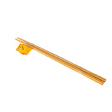 Porcelain yellow cat chopstick rest / pen rest.