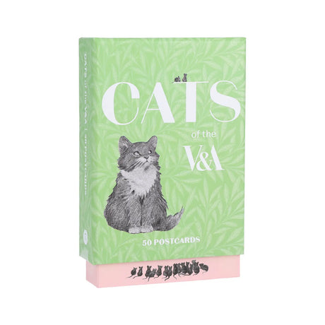 A set of fifty beguiling, funny, and artistic feline postcards selected from the incomparable collection of the Victoria and Albert Museum.

Bringing together fifty of the V&amp;A’s most adorable, stylish, and charming cats, this boxed postcard set features a wide range of art styles, from the Edwardian eccentricity of Louis William Wain to the whimsy of early Victorian Christmas cards, and from the fish-stealing strays of sixteenth-century genre painting to the sophisticated felines of 1920s Paris.

Includ