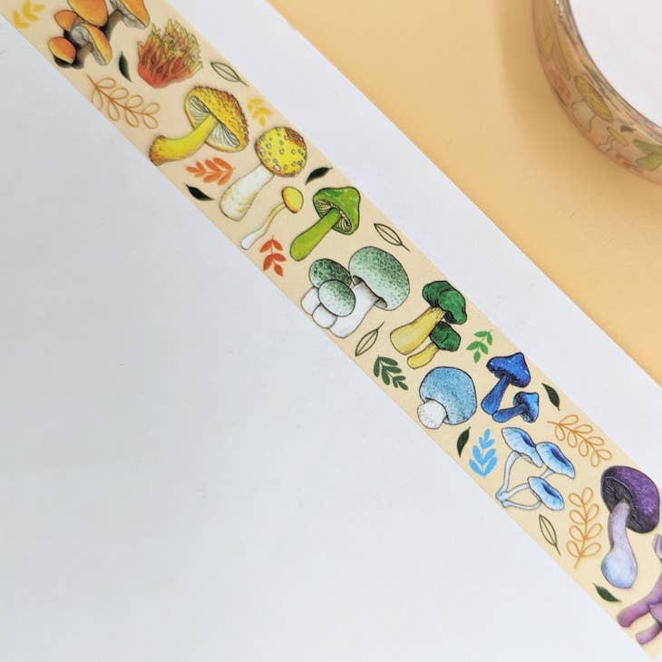 Last Chance: Drawn to Nature - Rainbow Mushroom Washi Tape
