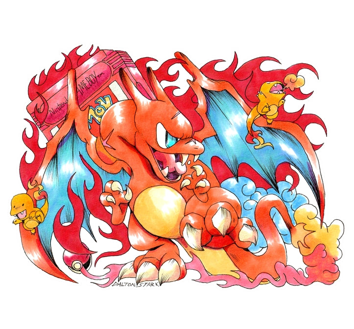 Pegatina de Charizard para Gameboy