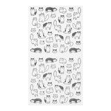 The "Talking Cat Pattern" is a design that will soothe you to cats that are surprised or have a relaxed expression. You can express the mood of the day with the unique expressions of the cats.



A wide variety of sticker designs to use with your notebook

These peel-and-stick PET stickers will make your daily records more fun. Simply stick them freely on the margins of your notebook to create a gorgeous page.&nbsp;It can be divided into two parts up and down with perforations, so you can carry as much as y
