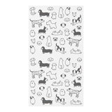 

The "Talking Dog Pattern" is a design that is irresistible for dog lovers, featuring various dogs such as dachshunds and pugs. You can express the mood of the day with the unique expressions of the dogs.



A wide variety of sticker designs to use with your notebook

These peel-and-stick PET stickers will make your daily records more fun. Simply stick them freely on the margins of your notebook to create a gorgeous page.&nbsp;It can be divided into two parts up and down with perforations, so you can carry