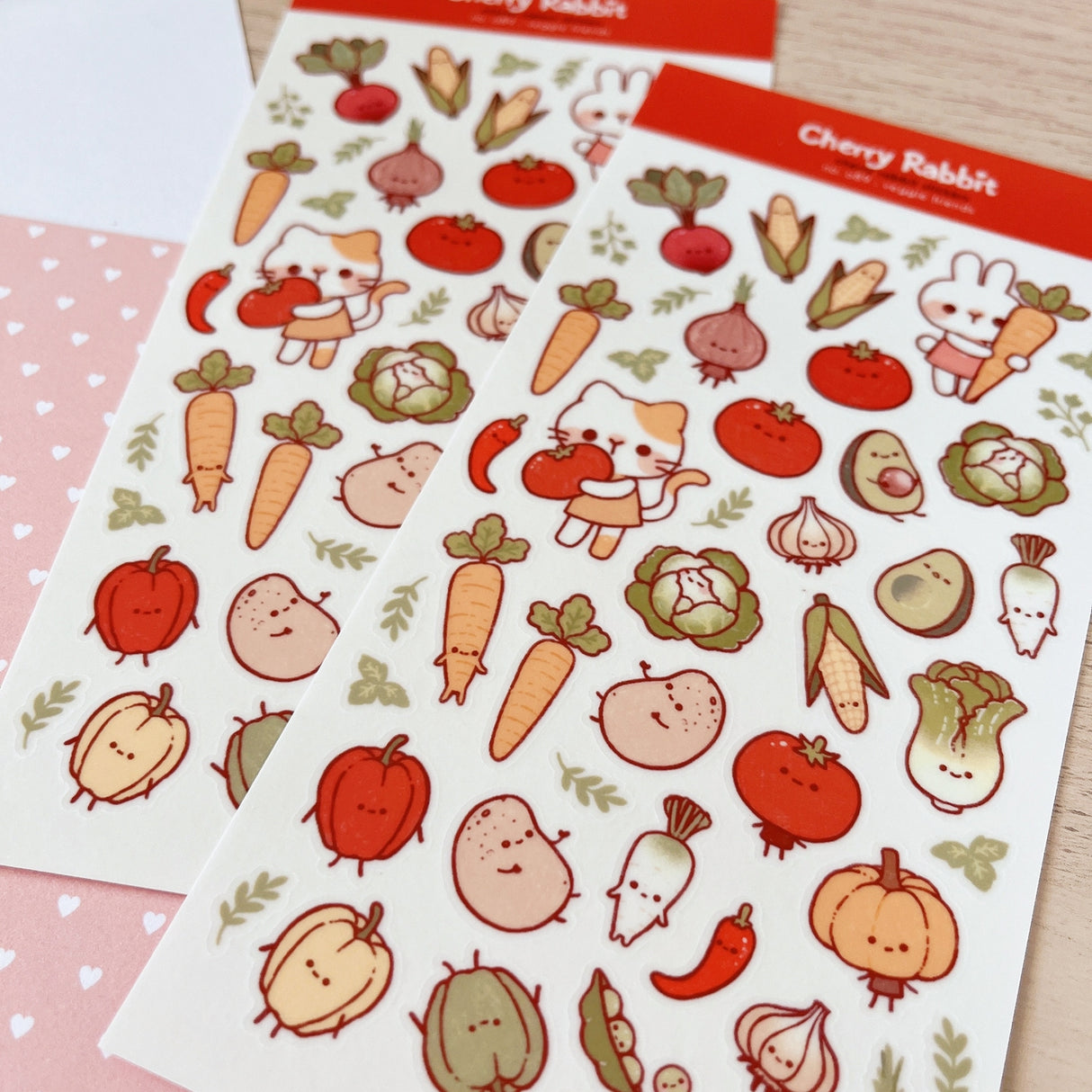 Cherry Rabbit - Veggie Friends Sticker Sheet