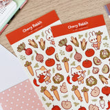Cherry Rabbit - Veggie Friends Sticker Sheet