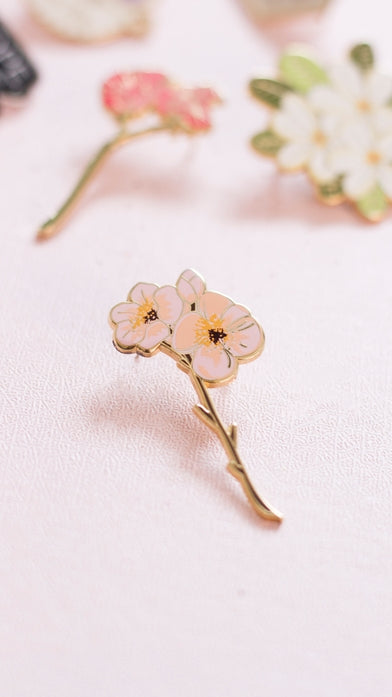 Cherry Blossom Enamel Pin