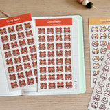 Cherry Rabbit - Mushroom Girl Emojis Sticker Sheet