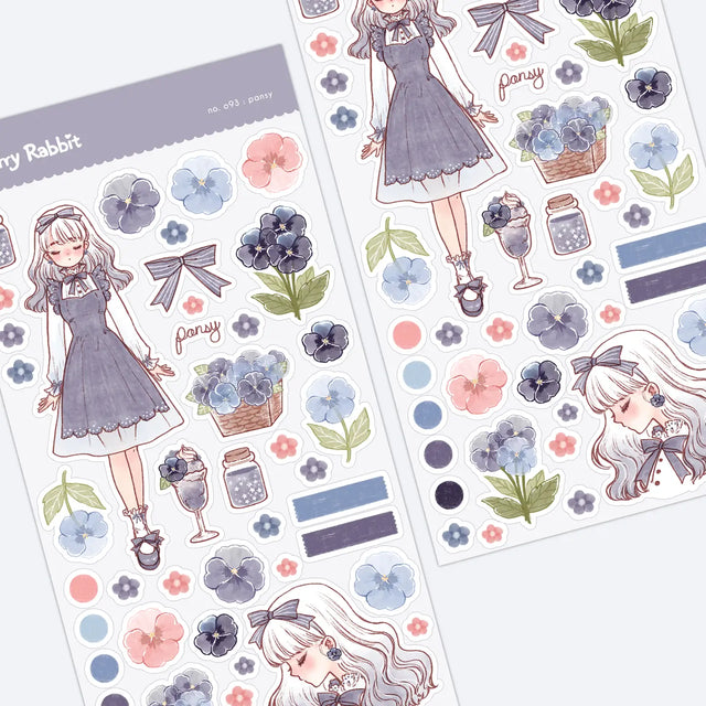 Decorate your planner / diary with these cute little stickers

Kiss cut sticker sheet
1 sheet
Sheet size: 9 x 18 cm
Material: Clear PET