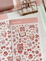 Cherry Rabbit - Sketch Doodles Sticker Sheet