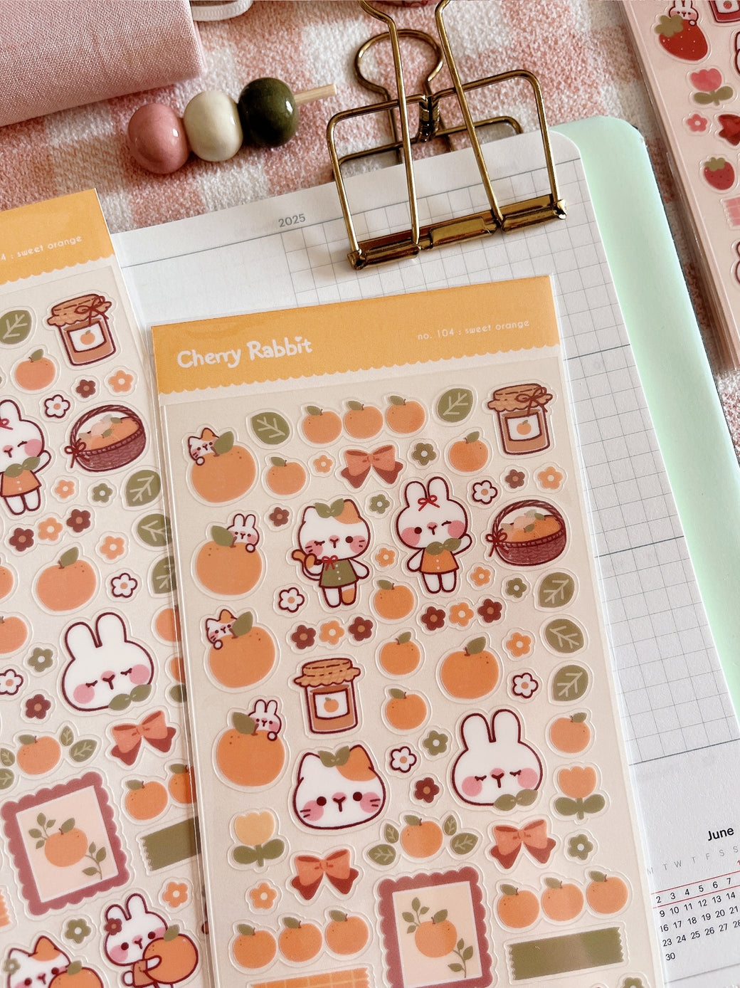 Cherry Rabbit - Sweet Orange Sticker Sheet