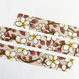 Our cherry blossom washi tape is a delicate pink tape created in celebration of our favorite early spring tree: the cherry blossom! This is a lightweight decorative tape printed on traditional rice paper. It is removable and leaves no residue, making it perfect for scrapbooking, stationery, crafts and more. Featuring a collection of complementary nature inspired designs that bring a pop of color to all your projects! Perfect for gifting and arts + crafts displays.

Tape dimensions: 15mm x 10m, or 0.59