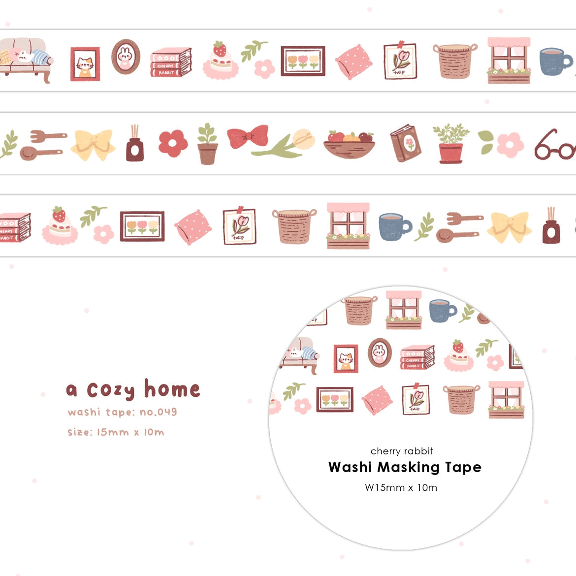Decorate your planner / diary with this cute little washi tape ♡


Roll size: 15mm x 10m
Material: Washi
Includes 1 roll of washi