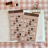 Cherry Rabbit Cat Heads 2 Sticker Sheet