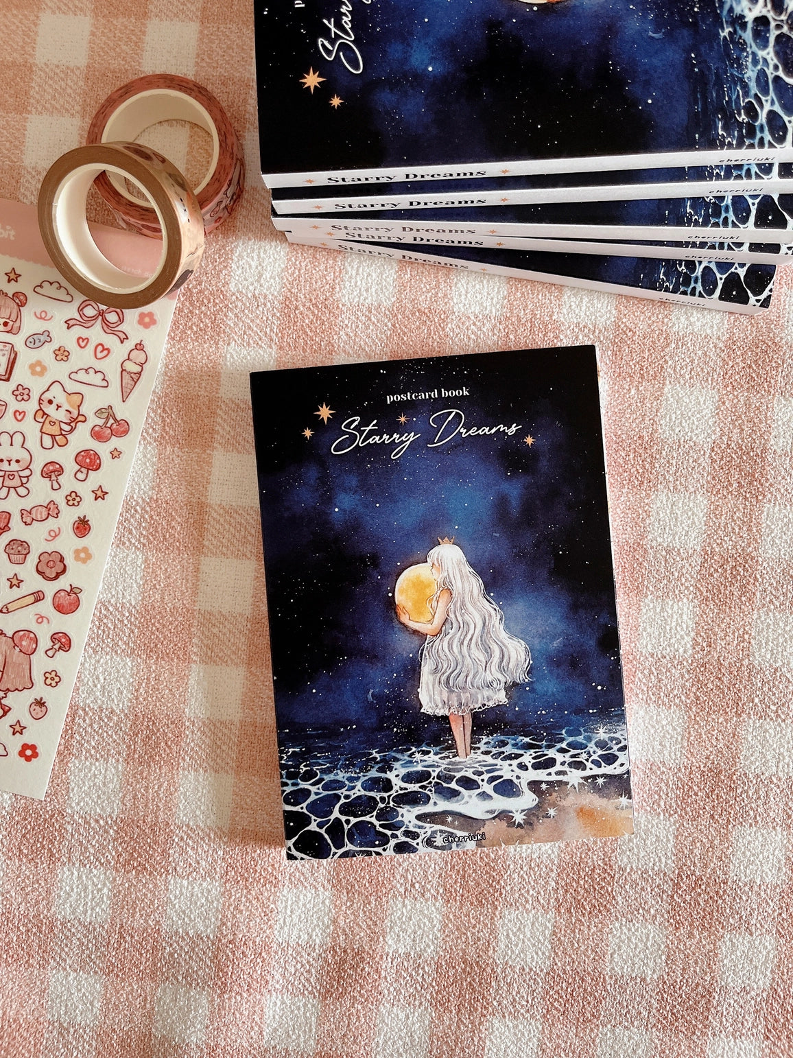 Cherry Rabbit - Starry Dreams Postcard Book