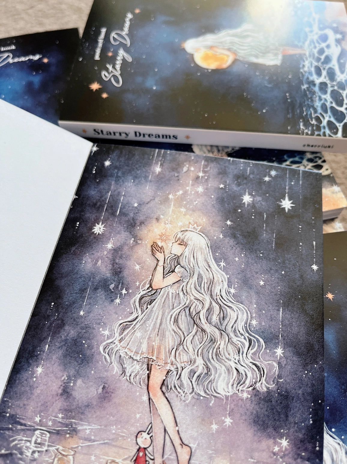 Cherry Rabbit - Starry Dreams Postcard Book