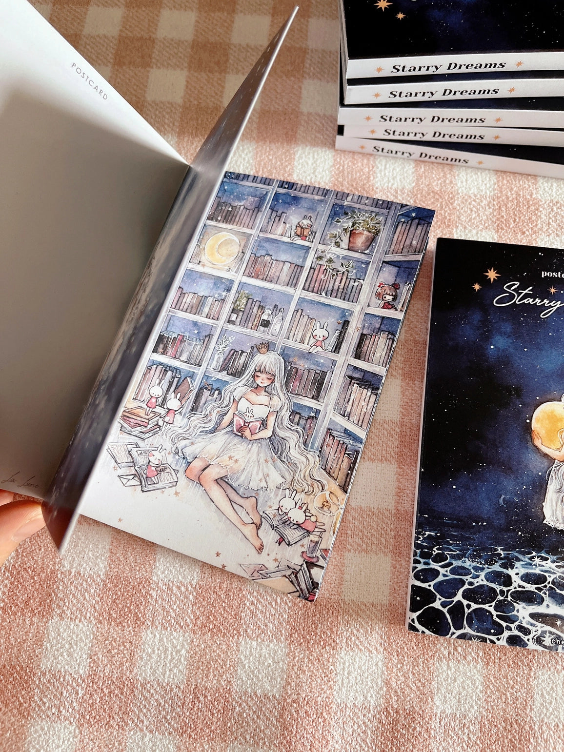 Cherry Rabbit - Starry Dreams Postcard Book