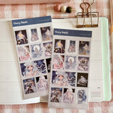 Cherry Rabbit Starry Night II Sticker Sheet