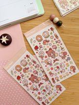 Washi paper stickers! Decorate your planner / diary with these little stickers of cute flower themed illustrations 🌼🌻🌸🌷

Kiss cut sticker sheet
Sheet size: 9 x 18 cm
Material: Washi sticker / Masking sticker