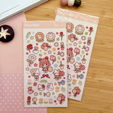 Washi paper stickers! Decorate your planner / diary with these little stickers of cute flower themed illustrations 🌼🌻🌸🌷

Kiss cut sticker sheet
Sheet size: 9 x 18 cm
Material: Washi sticker / Masking sticker