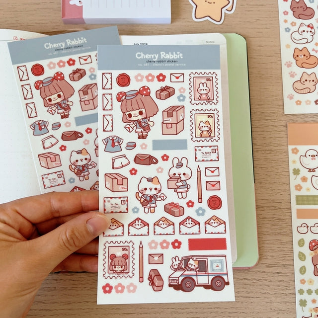 Cherry Rabbit Cherry's Postal Service Sticker Sheet No.081