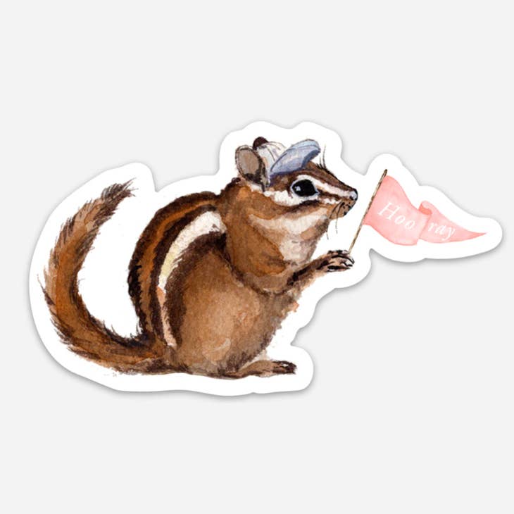 Pegatina de vinilo Chip Chip Hooray Chipmunk 