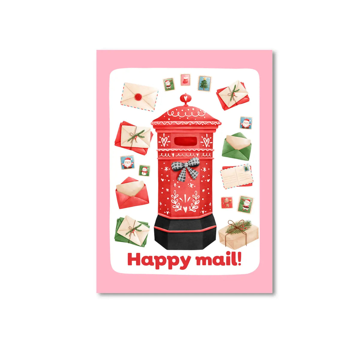 Christmas Happy Mail Postcard