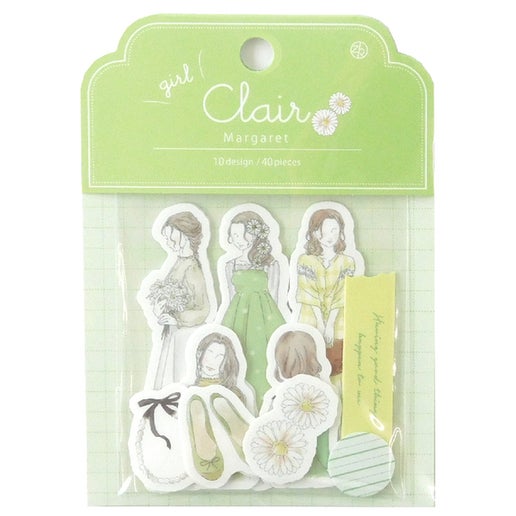 Pegatina de la chica de Clair Margaret Flake
