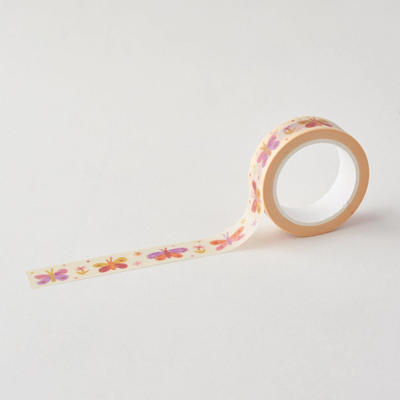 Cute washi tape with a butterfly pattern in pastel colours.

This paper masking tape is perfect for decorating your bullet journal and planners, scrapbooking &amp; gift wrapping. It'll add some fun and colour to any surface and is easy to peel off.

10m x 15mm