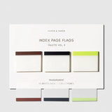 A brand new twist on a classic design - these page flags feature an elegant color palette and compact shape that help your planner stand out above the rest! Three springtime shades in Bordeaux, Apollo, and Avocado combine to bring a luxurious flair to your planner.

Features:

&nbsp;Transparent material
Set of 3 page flags
&nbsp;50 page flags per design, 150 total
Each page flag measures 1.25 x 1 in (3.2 × 2.5 cm)&nbsp;