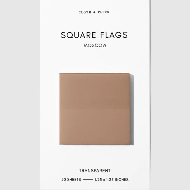 Square Transparent Page Flags provide a subtle way to mark information you want to reference again. Their slightly frosted finish maintains clarity when layered over text, making them a practical tool for marking pages in books, highlighting passages, or labeling sections throughout notebooks and documents. Thin construction keeps bulk to a minimum, even when used across multiple pages.
