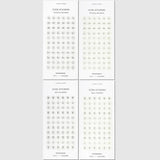 Refine your planning routine with our Healthy Planning Sticker Set, designed to help you stay consistent with both physical wellness and meal planning goals. Featuring our signature Ash and Angora colors, these transparent stickers layer beautifully over any planner spread without adding visual clutter.

Features

 * Printed on transparent material for a seamless, luxe look 
 * 264 total stickers: 4 sheets with 66 stickers each 
 * Includes 2 Physical Wellness sheets: 1 in Ash, 1 in Angora 
 * Includes 2 Me