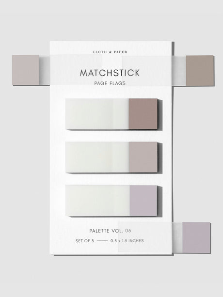 Juego de banderines Matchstick Page Quartz/Beignet/Champagne Vol 6